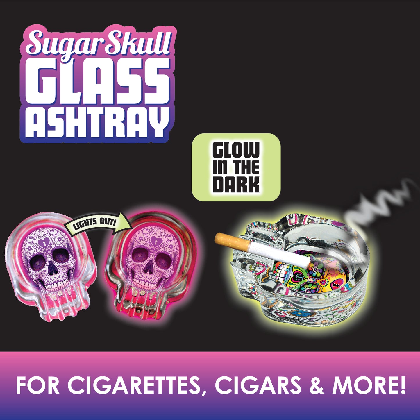 Skull Glass Ashtray