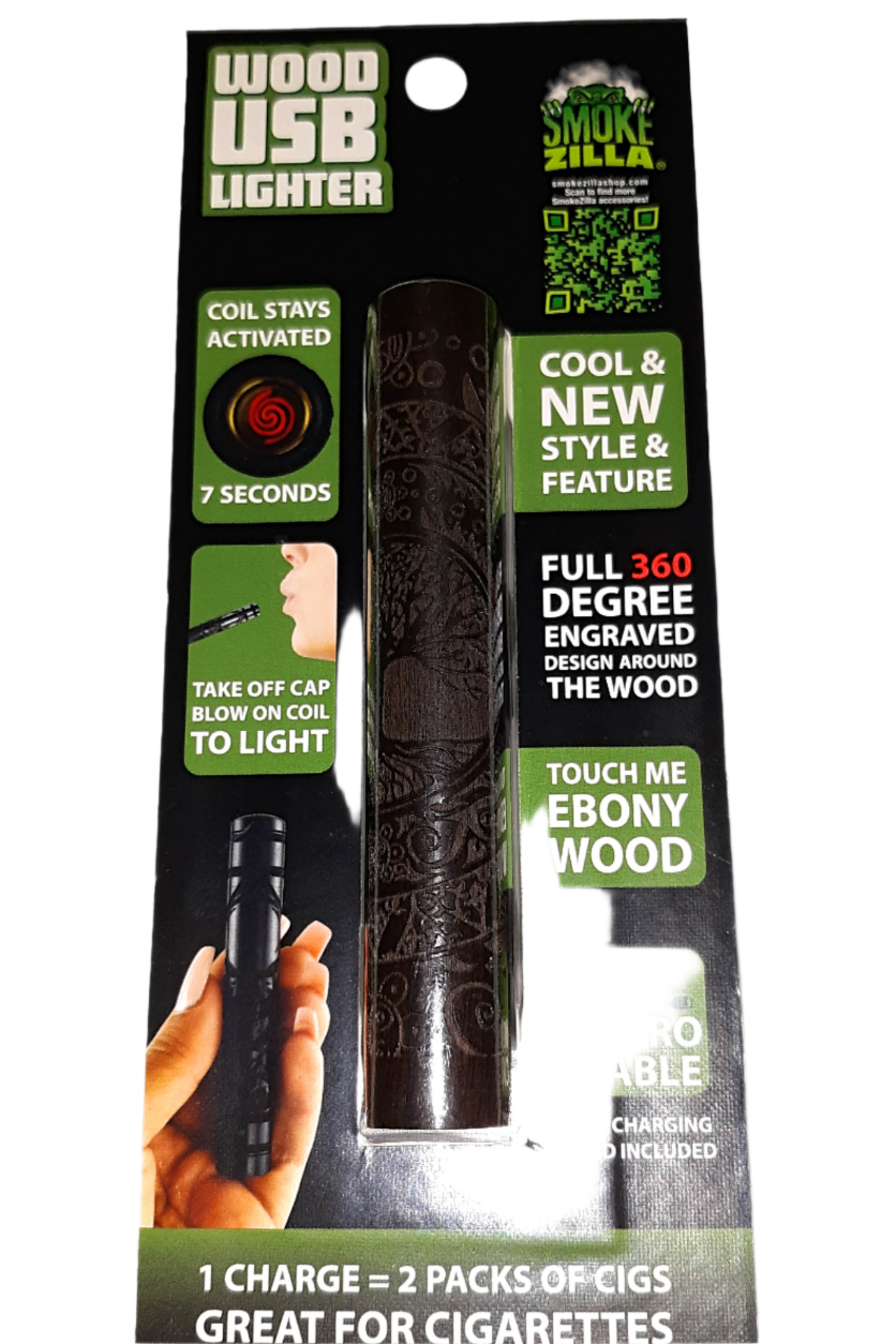 Rechargeable Wooden USB Lighter Stick