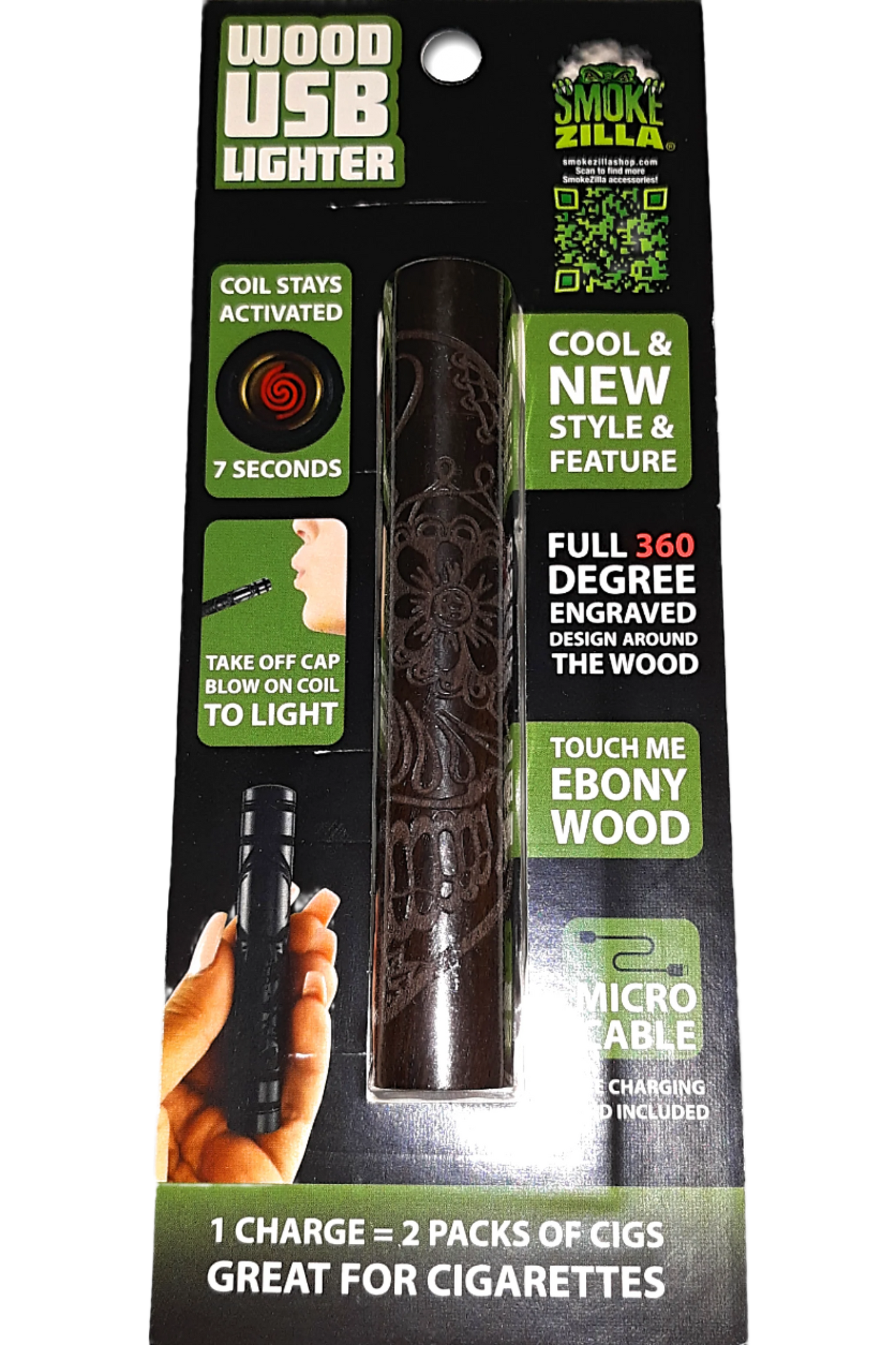 Rechargeable Wooden USB Lighter Stick