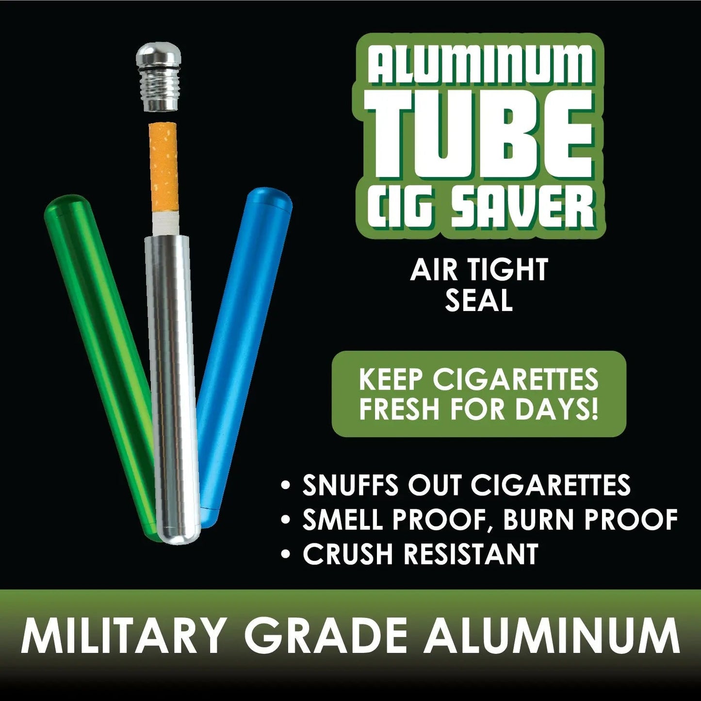 Metal Cigarette Saver Tube- 12 Pieces Per Retail Ready Display 22034 SMOKEZILLA