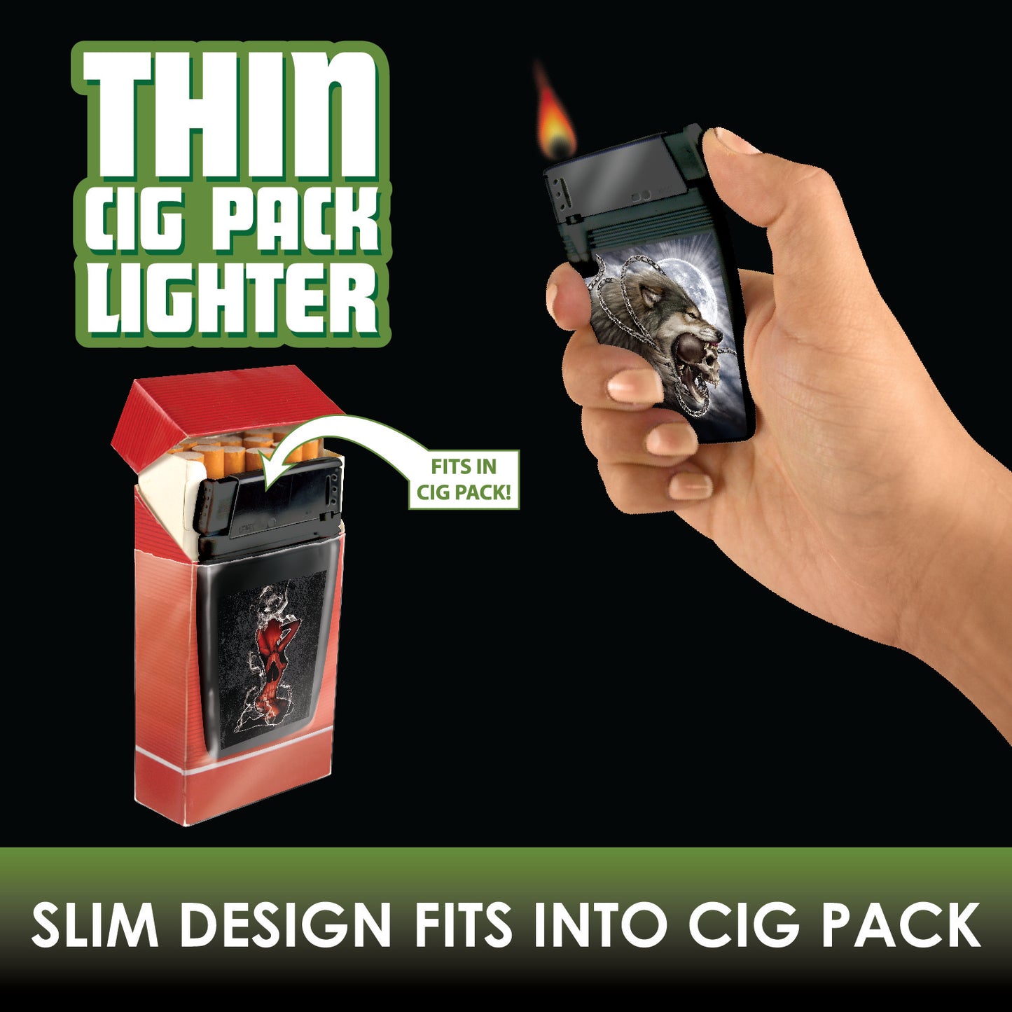 Thin Cig Pack Lighter