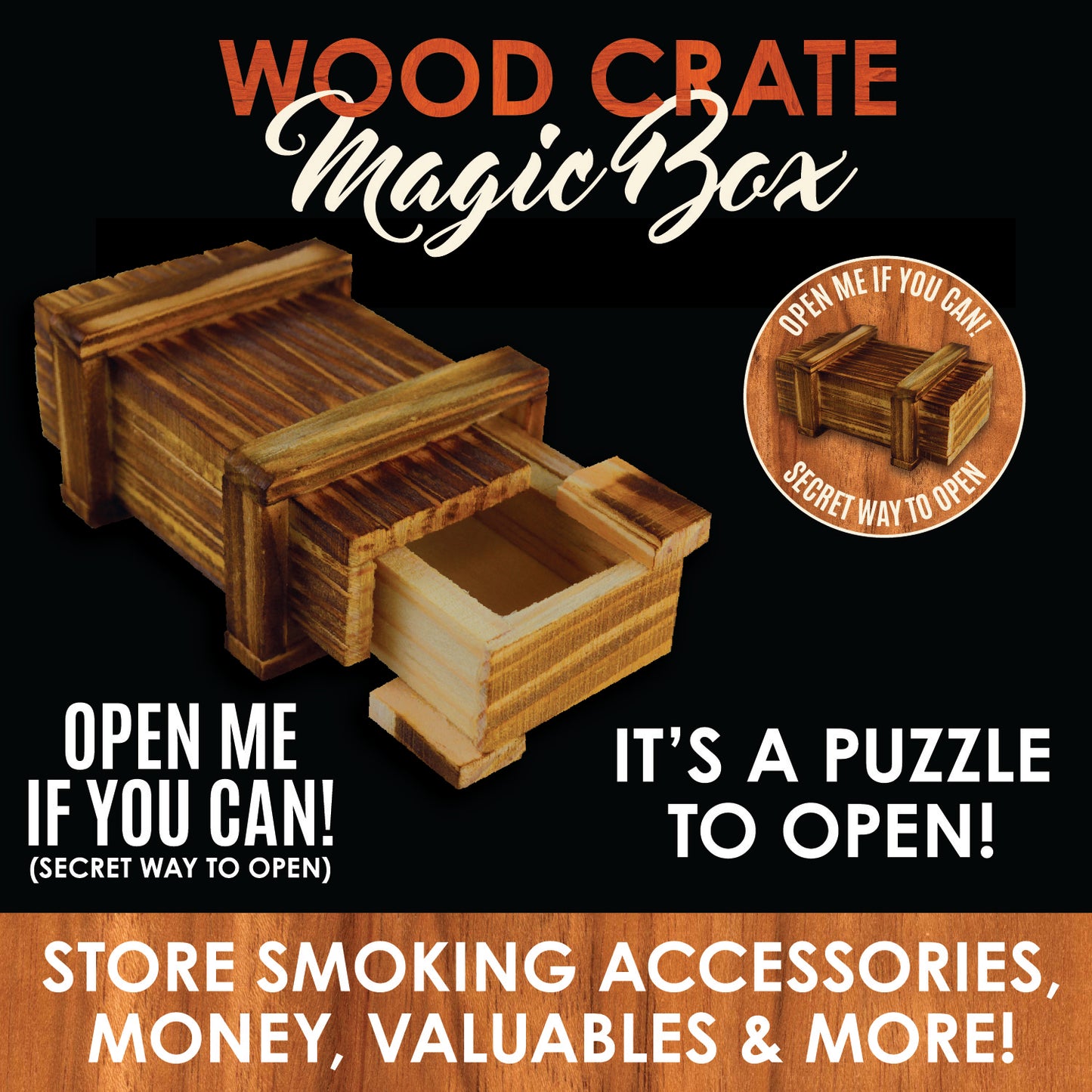 Wood Crate Magic Box