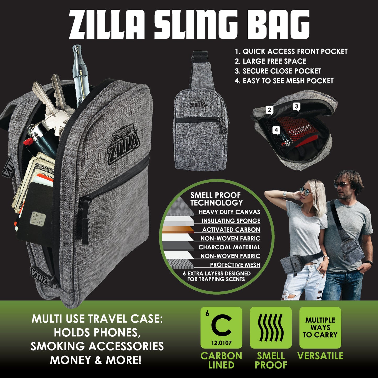 Zilla Sling Bag