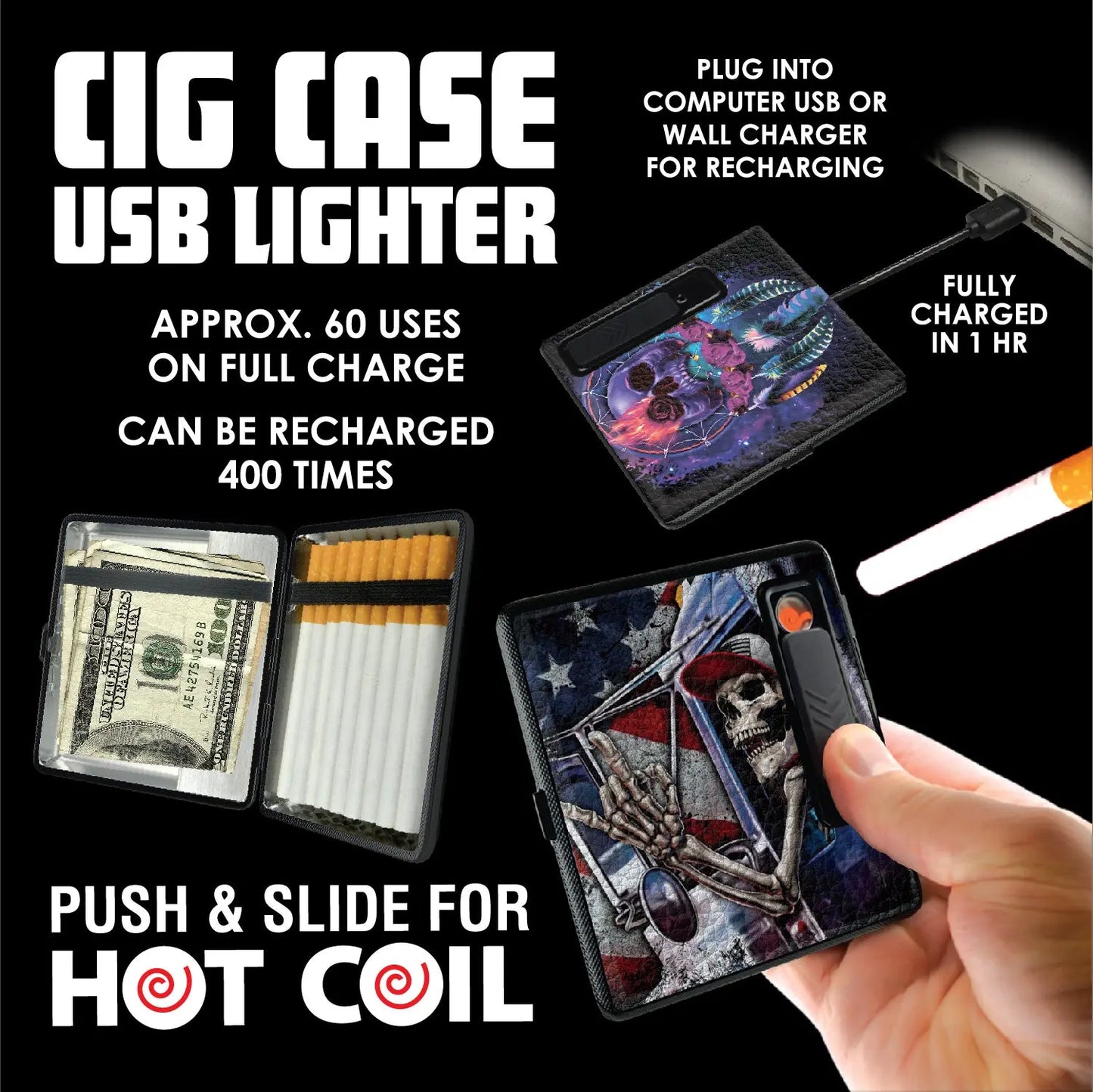 Cig Case USB Lighter