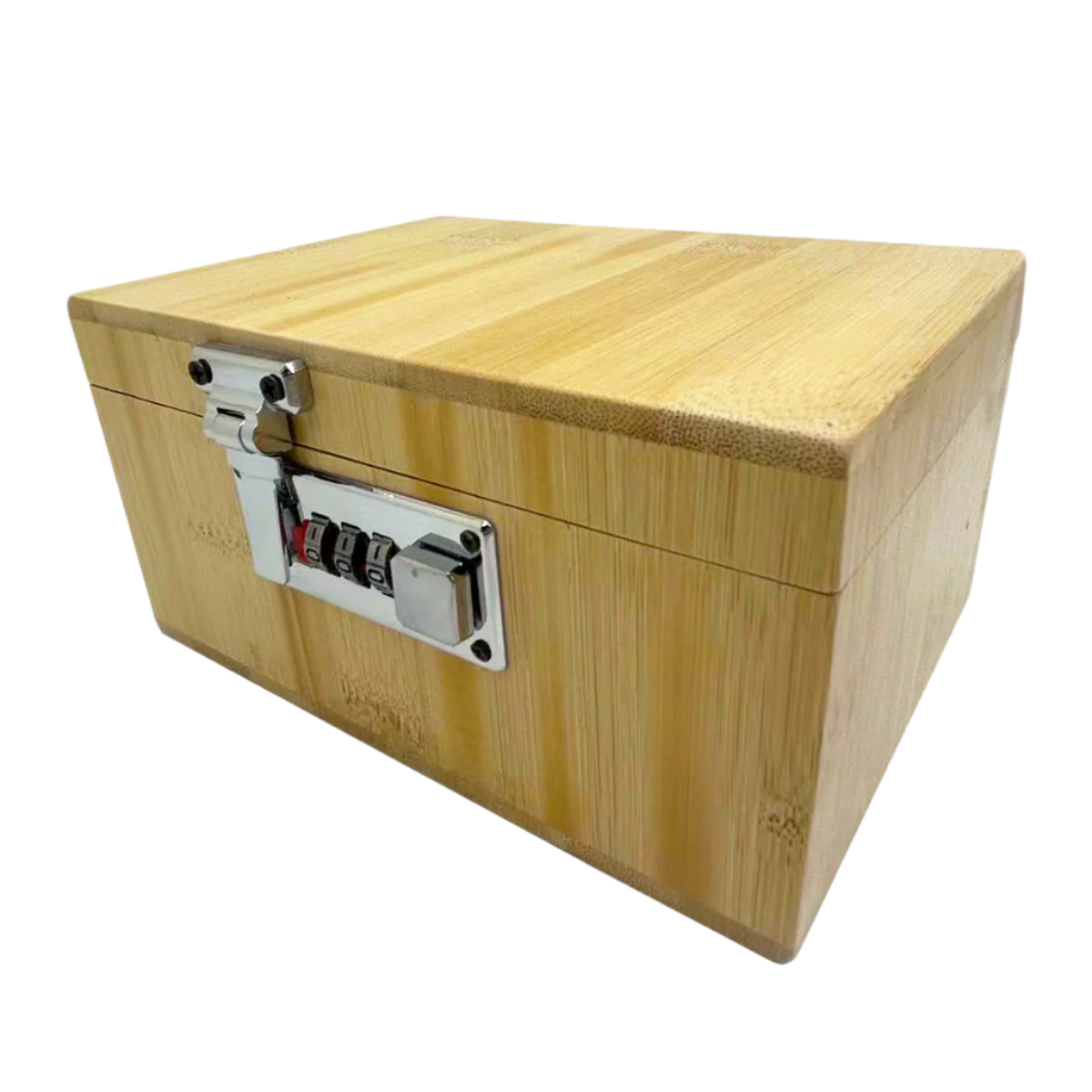 Wood Locking Storage Box with Tray