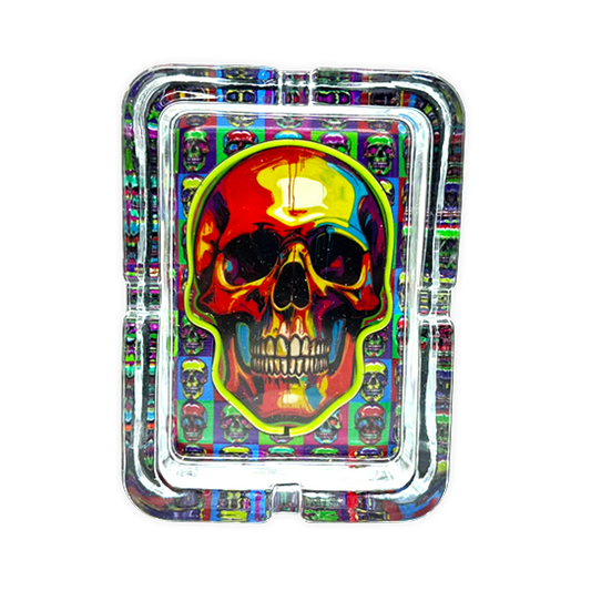 Light-Up Skull Glass Ashtray