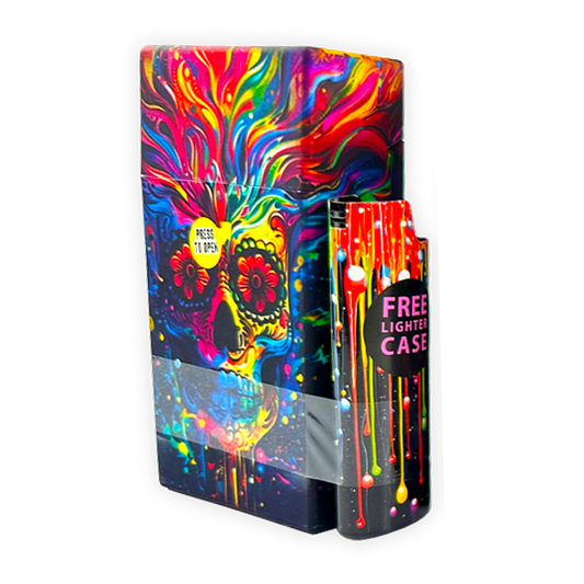 100s Cigarette Storage Case with Magnetic Lighter Case