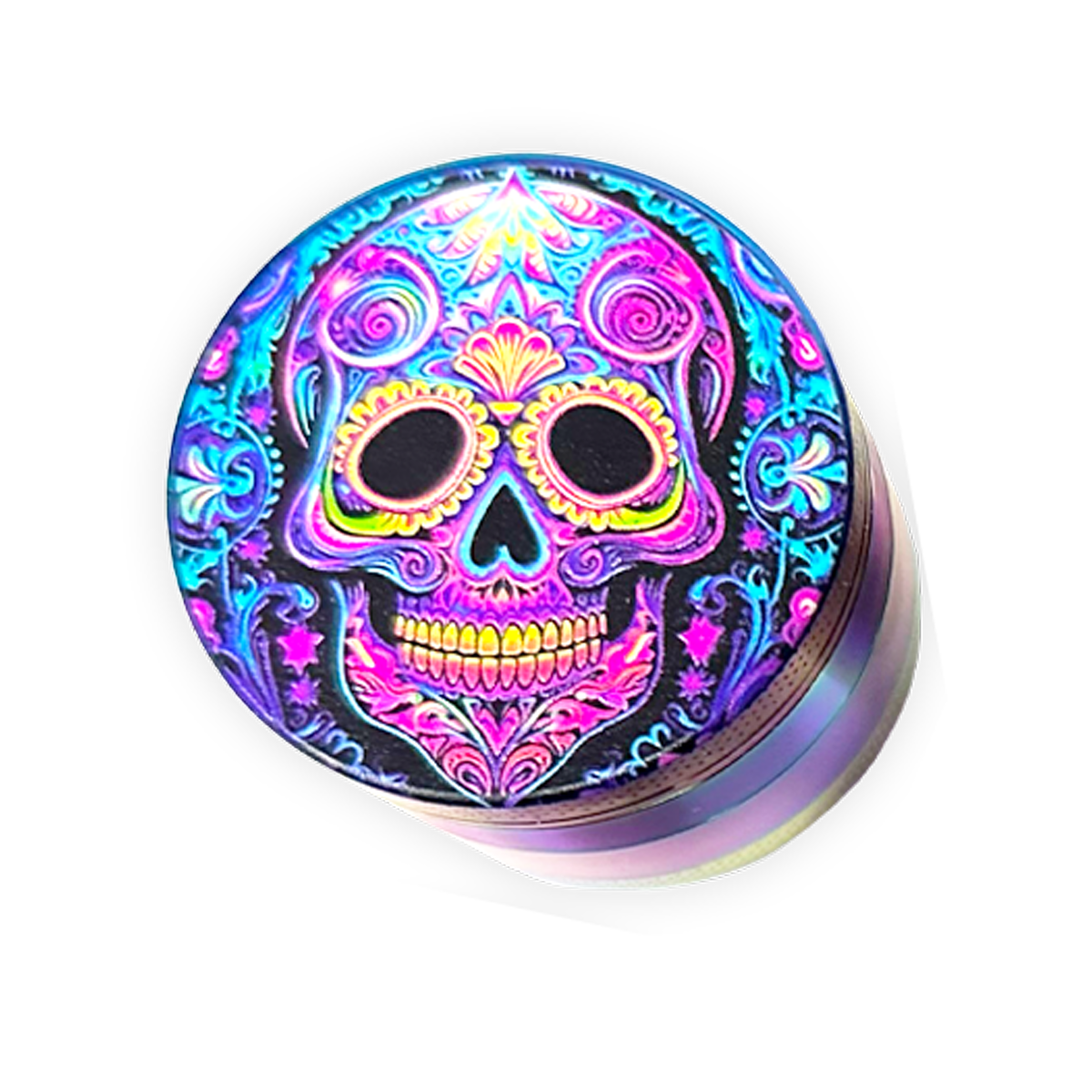 Metal 4 Piece Grinder with Printed Top