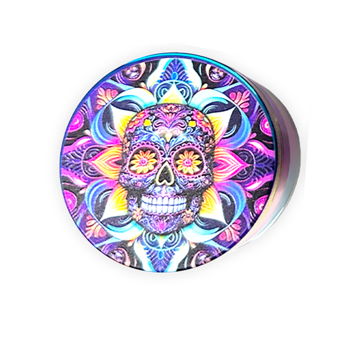 Metal 4 Piece Grinder with Printed Top