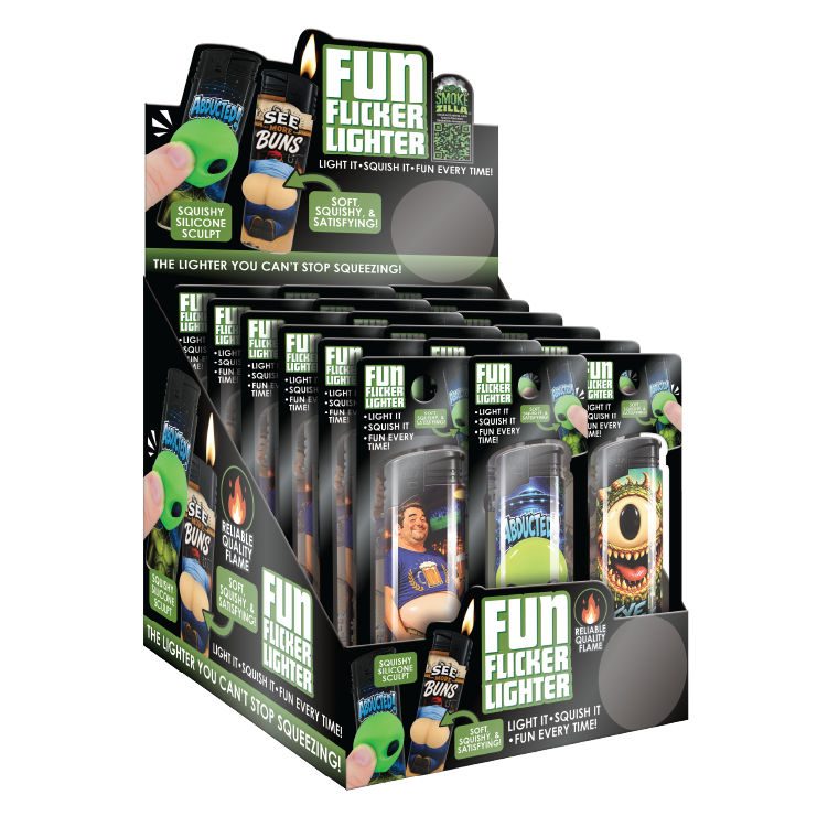 Fun Flicker Lighters - 12 Pieces Per Retail Ready Display 26789