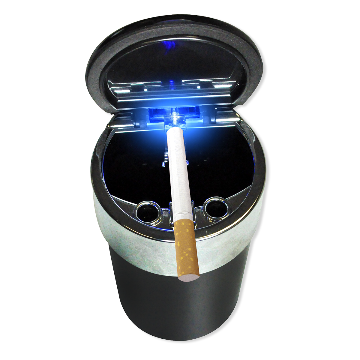 Printed Lid Camo Butt Bucket Ashtray with LED Light - 6 Pieces Per Retail Ready Display 40230
