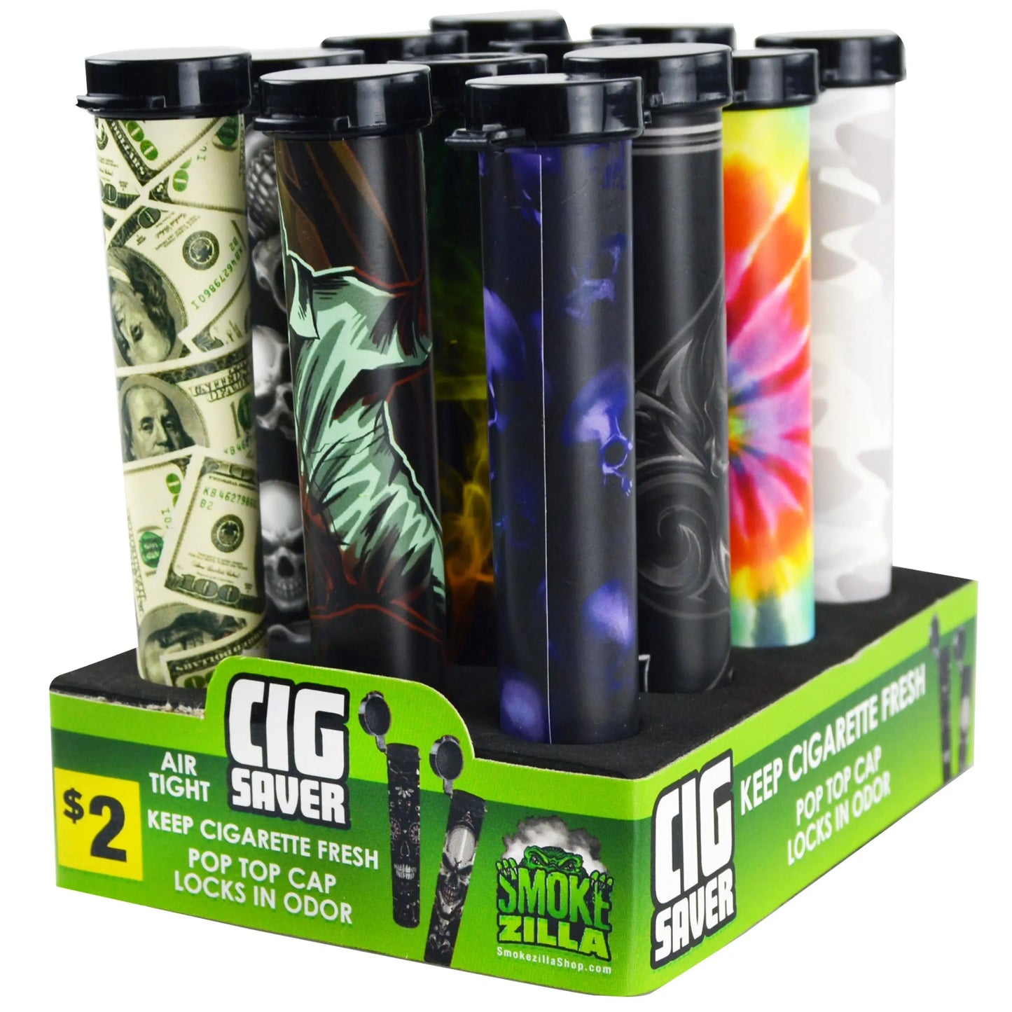Plastic Cigarette Saver Tube - 12 Pieces Per Retail Ready Display 41398 SMOKEZILLA