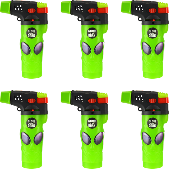 Green Glow-in-the-Dark Alien XXL Torch Lighter