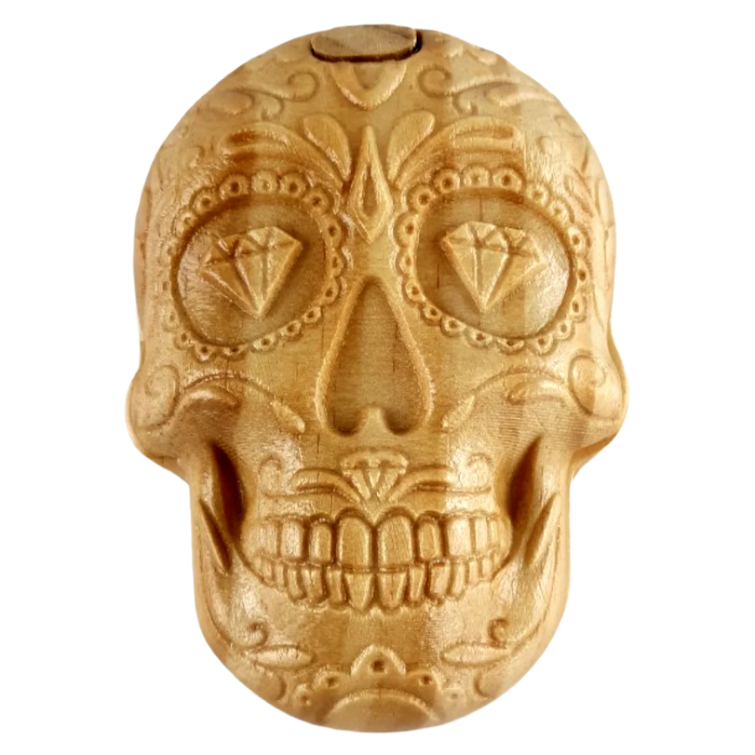 Skull Wood Puzzle Box