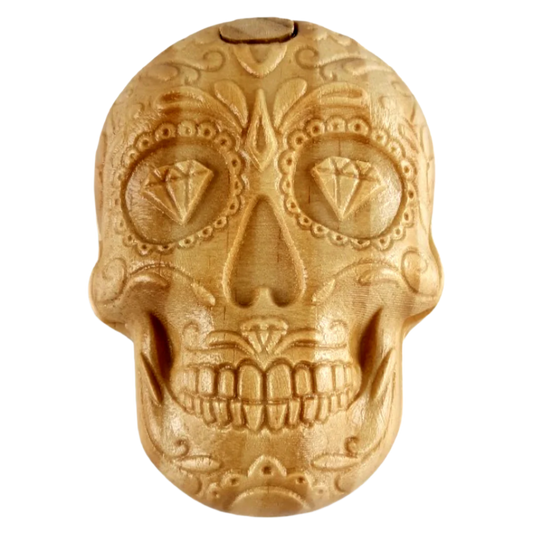 Skull Wood Puzzle Box