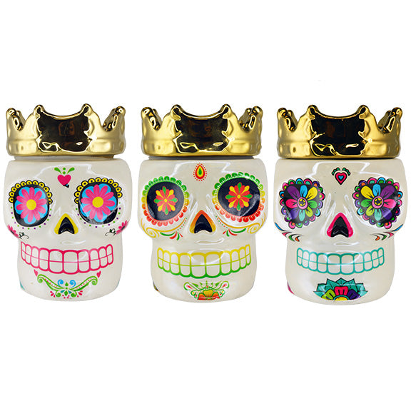 Ceramic Skull Ash Jar