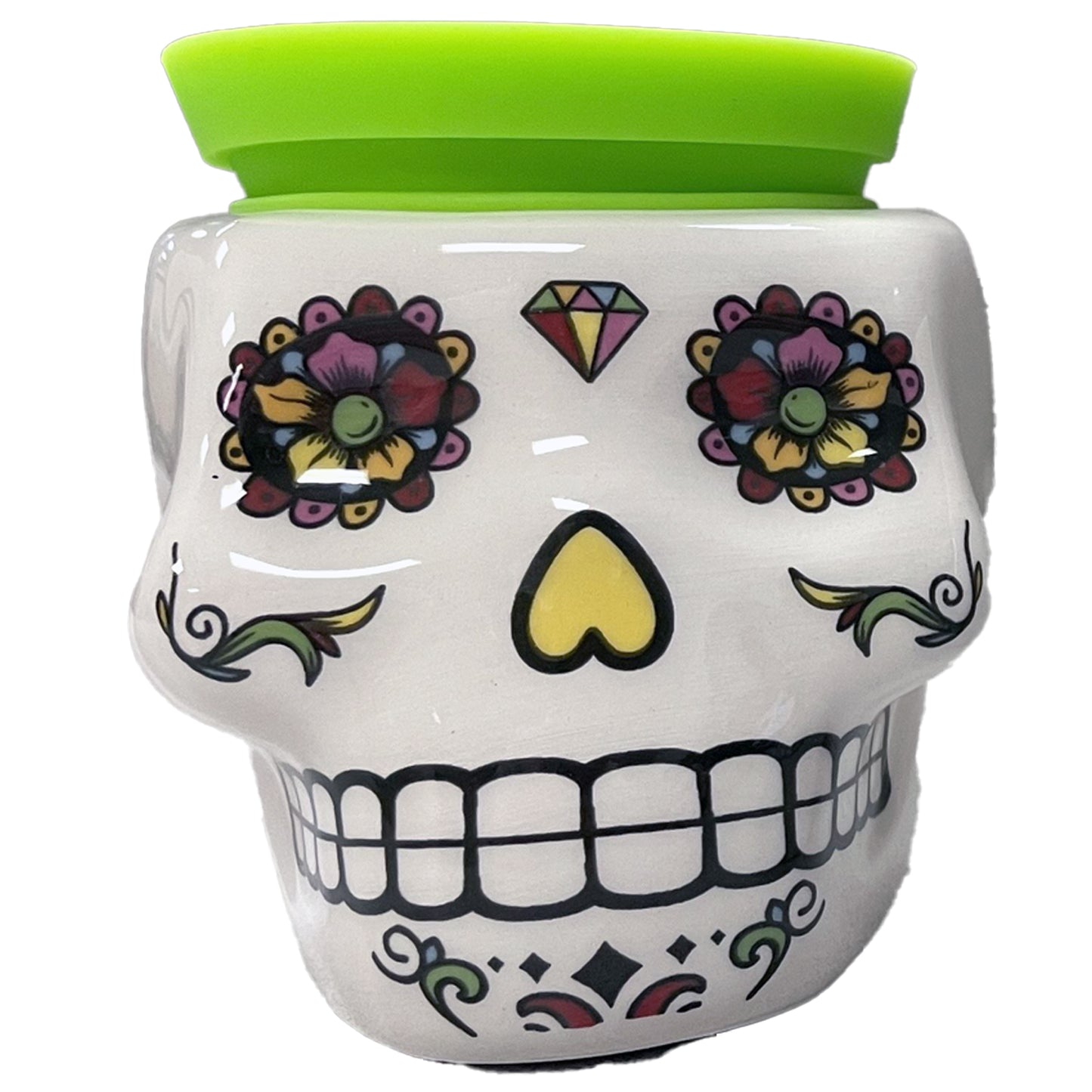 Ceramic Skull Storage Container