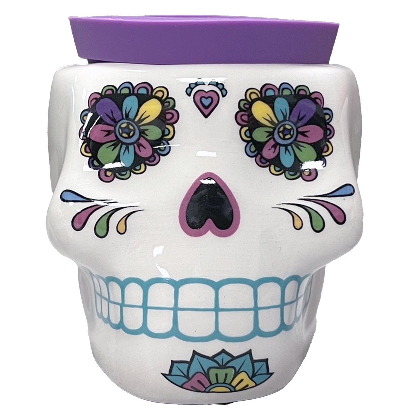Ceramic Skull Storage Container