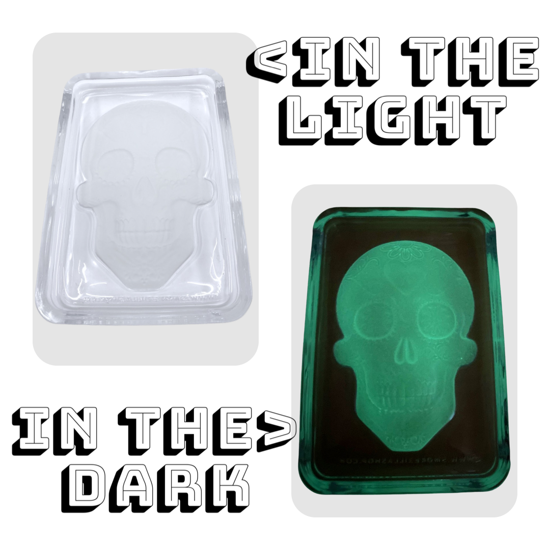 Glow in the Dark Glass Rolling Tray