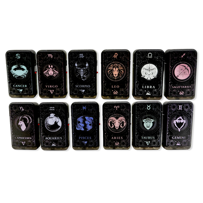 Zodiac Foil Dual Turbo Torch Lighter- 12 Pieces Per Retail Ready Display 25921