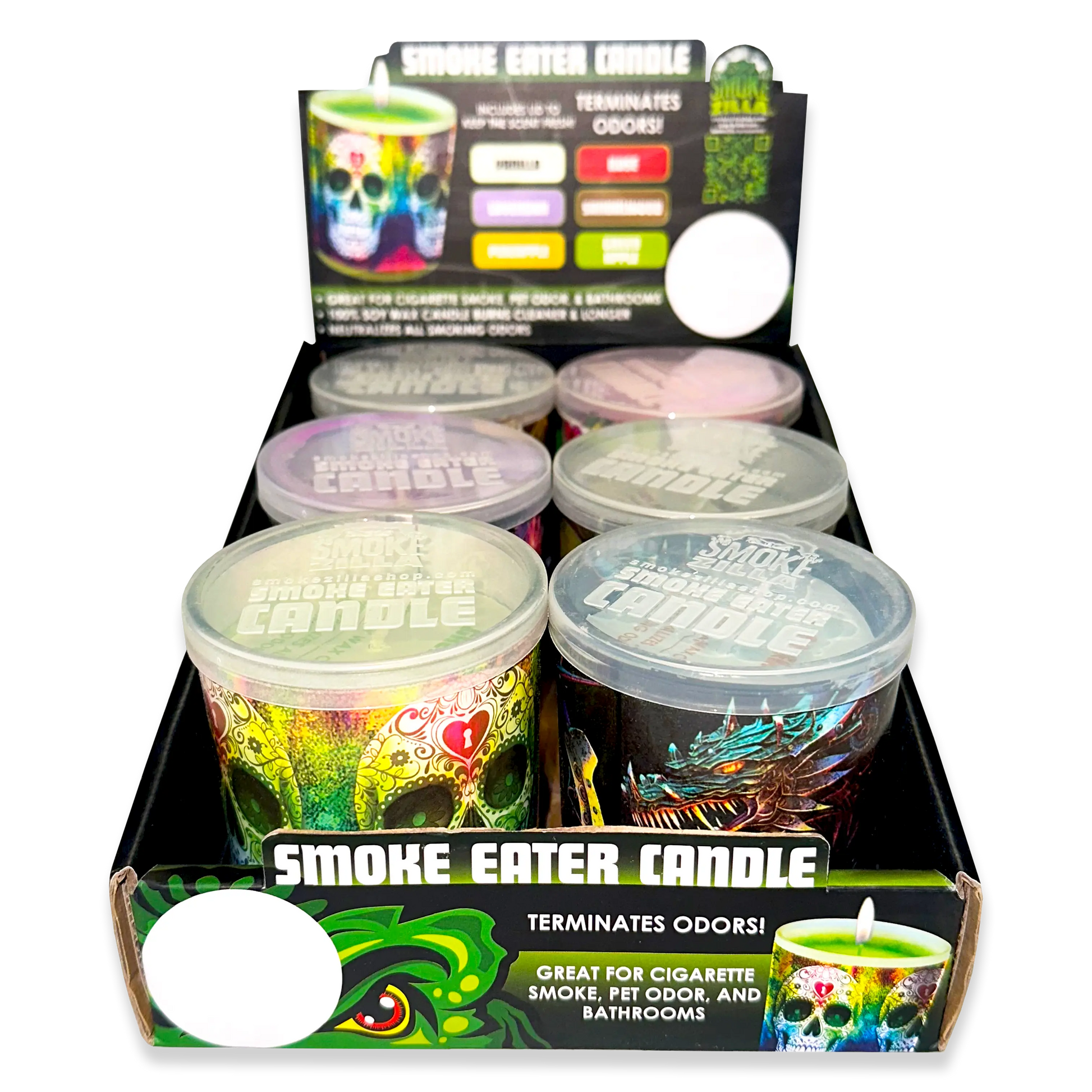 Smoke Eater Candle - 6 Pieces Per Retail Ready Display 23777 SMOKEZILLA