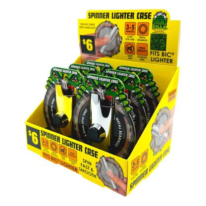 Metal Spinner Lighter Case - 6 Pieces Per Retail Ready Display 41575 SMOKEZILLA