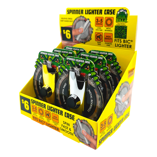 Metal Spinner Lighter Case - 6 Pieces Per Retail Ready Display 41575 SMOKEZILLA