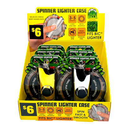 Metal Spinner Lighter Case - 6 Pieces Per Retail Ready Display 41575 SMOKEZILLA