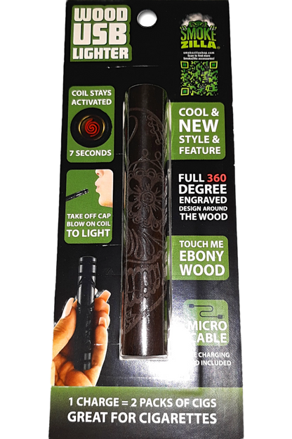 Rechargeable Wooden USB Lighter Stick