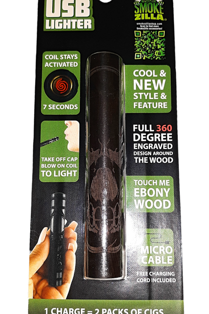 Rechargeable Wooden USB Lighter Stick