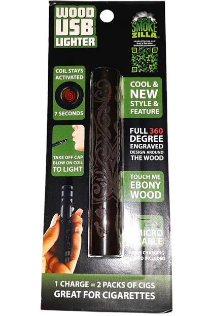 Rechargeable Wooden USB Lighter Stick