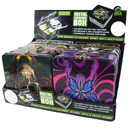 Metal Storage Box with Roll Tray - 6 Pieces Per Retail Ready Display 20359 SMOKEZILLA
