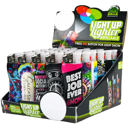 Light-Up Curve Lighter - 30 Pieces Per Retail Ready Display 20735 SMOKEZILLA