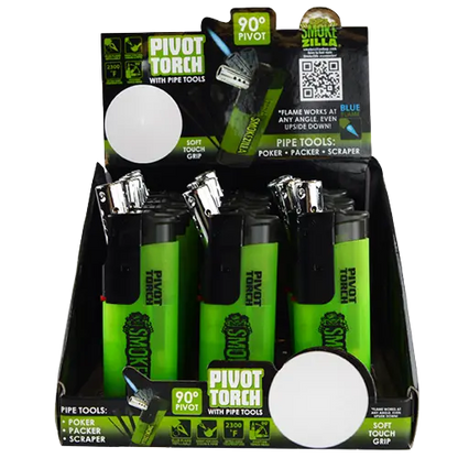 Pivot Head Torch Lighter with Tools - 12 Pieces Per Retail Ready Display 21746 SMOKEZILLA