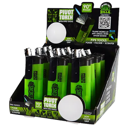 Pivot Head Torch Lighter with Tools - 12 Pieces Per Retail Ready Display 21746 SMOKEZILLA
