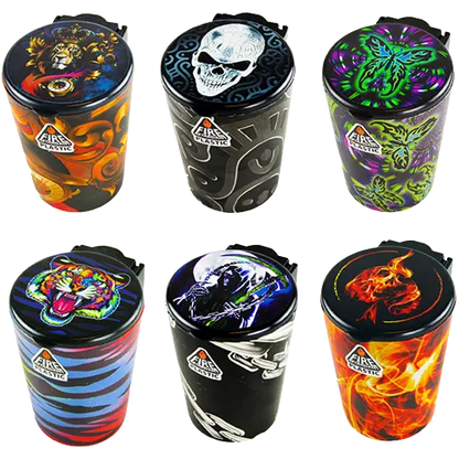 Full Print Butt Bucket Ashtray with LED Light - 6 Per Retail Ready Display SMOKEZILLA