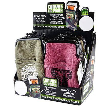 Canvas Cigarette Pouch - 8 Pieces Per Retail Ready Display 21898 SMOKEZILLA