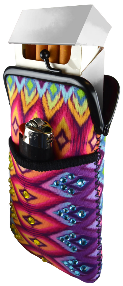 Neoprene Cigarette Pouch with Pocket - 8 Pieces Per Retail Ready Display 22057 SMOKEZILLA