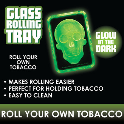 Glow in the Dark Glass Rolling Tray