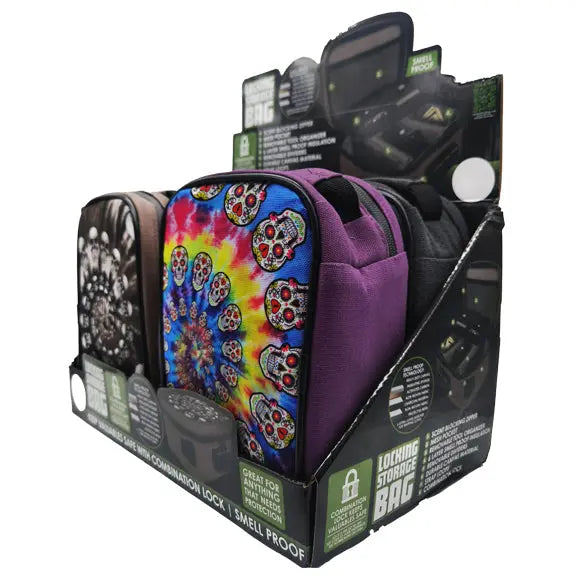 Smell Proof Canvas Lock Bag with Tool Organizer - 4 Pieces Per Retail Ready Display 22154 SMOKEZILLA