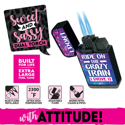 Sweet Dual Torch Lighter - 15 Pieces Per Retail Ready Display 22179 SMOKEZILLA