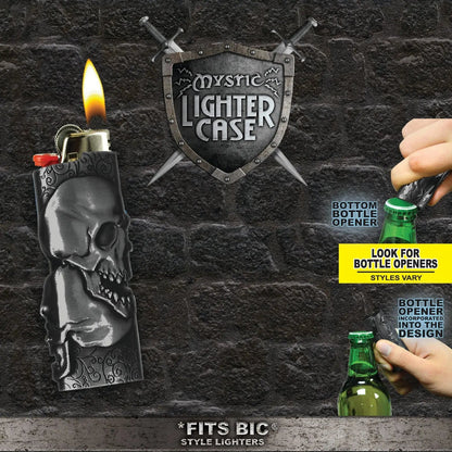 Metal Black Mystic Lighter Case - 12 Pieces Per Retail Ready Display 22263 SMOKEZILLA