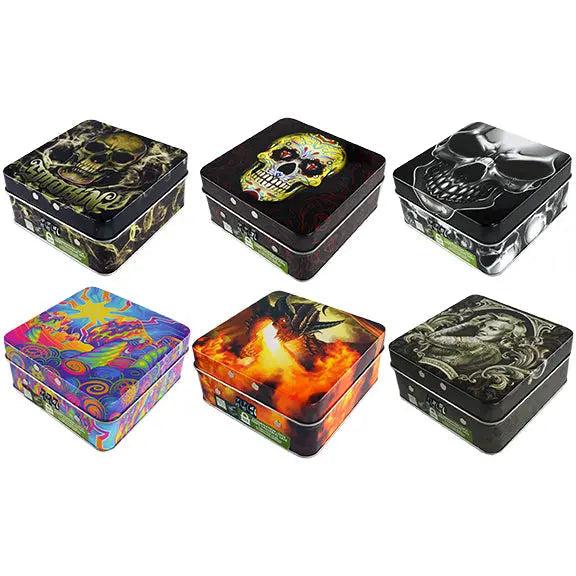 Metal Locking Storage Box with Roll Tray - 6 Pieces Per Retail Ready Display 22276 SMOKEZILLA