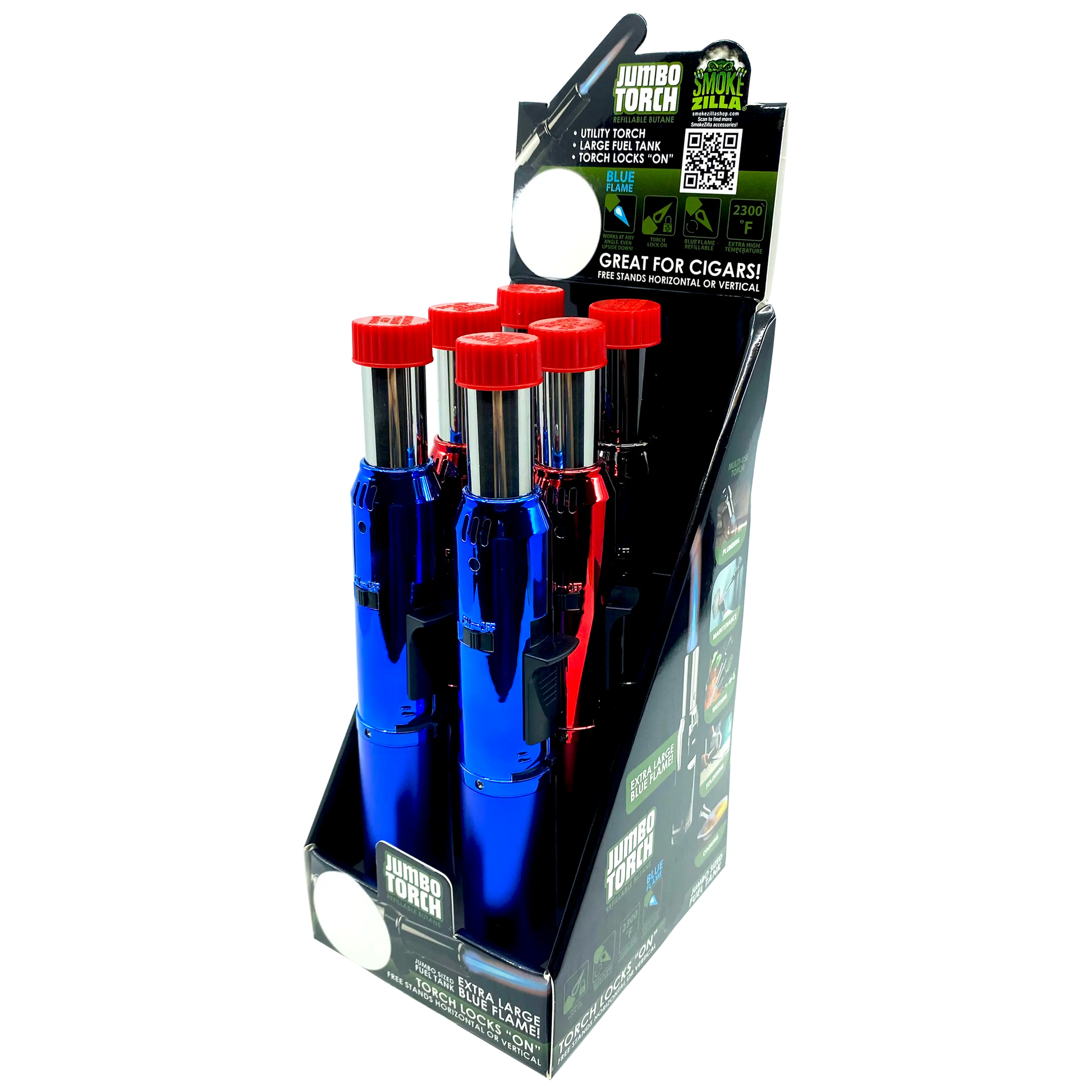 Jumbo Torch Stick Lighter - 6 Pieces Per Retail Ready Display 22382 SMOKEZILLA
