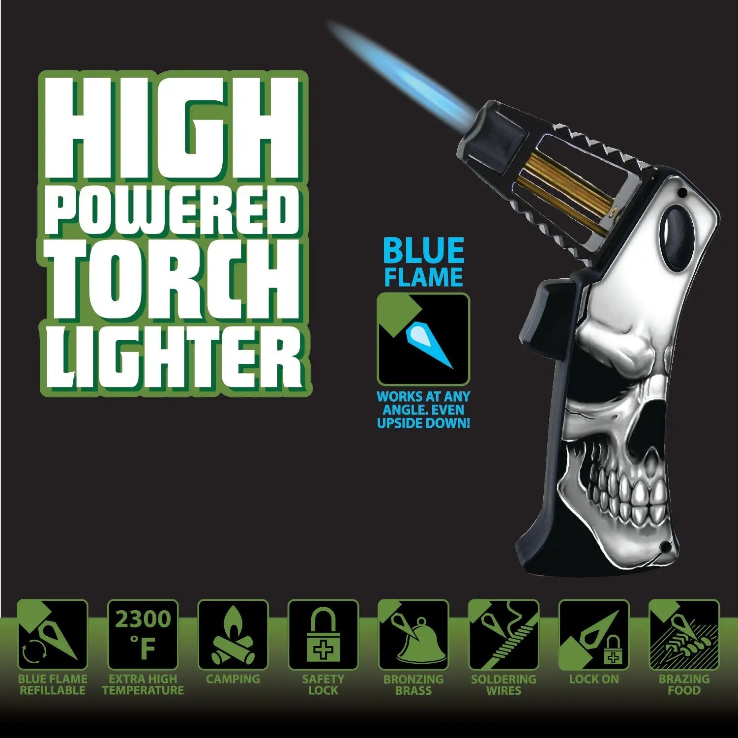 Jumbo Zinc Torch Lighter - 6 Pieces Per Retail Ready Display 22462 SMOKEZILLA