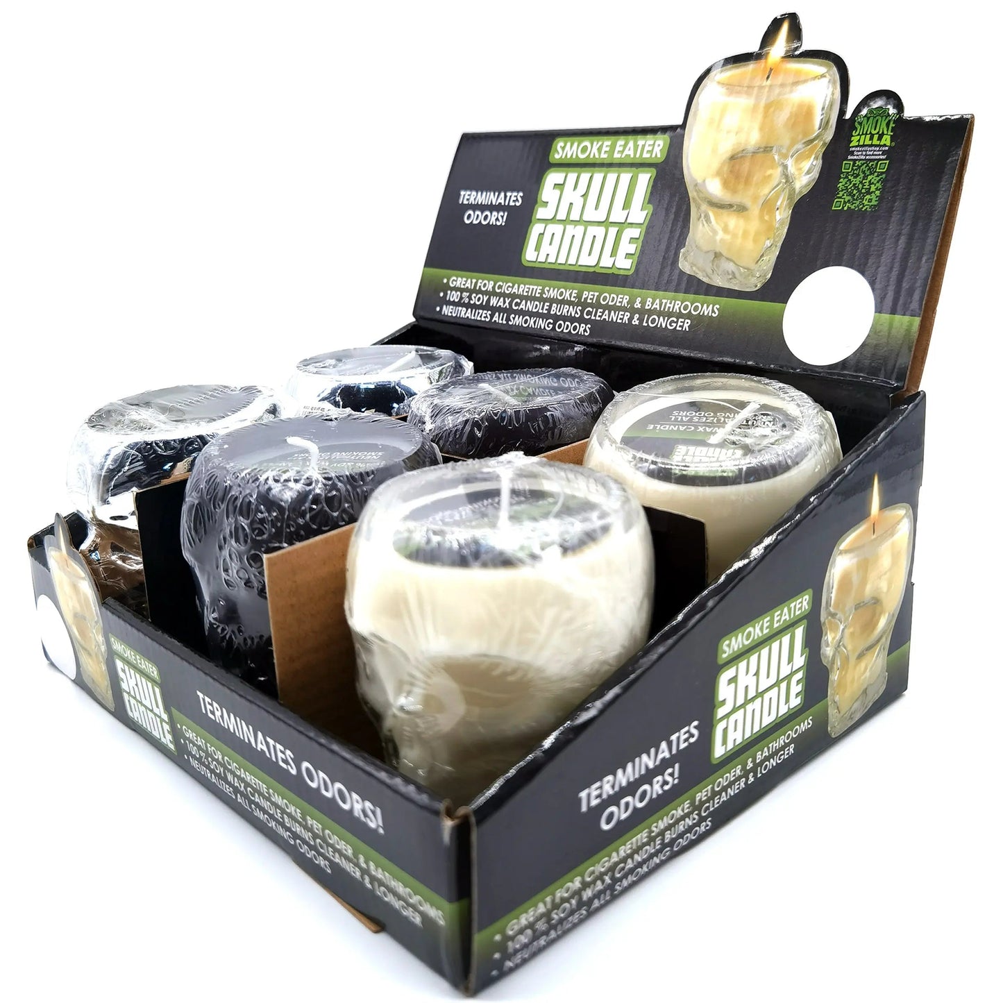 Smoke Eater Skull Candle - 6 Pieces Per Retail Ready Display 22543 SMOKEZILLA