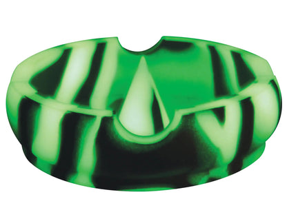 Glow in The Dark Round Silicone Ashtray- Per Retail Ready Display 22581 SMOKEZILLA