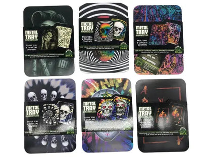 Metal Roll Tray with Magnetic Cover - 6 Pieces Per Retail Ready Display 22606 SMOKEZILLA
