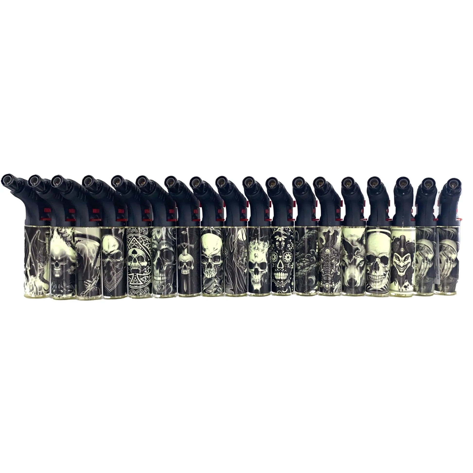 Glow in The Dark XXL Thin Torch Lighter - 18 Pieces Per Retail Ready Display 22611 SMOKEZILLA