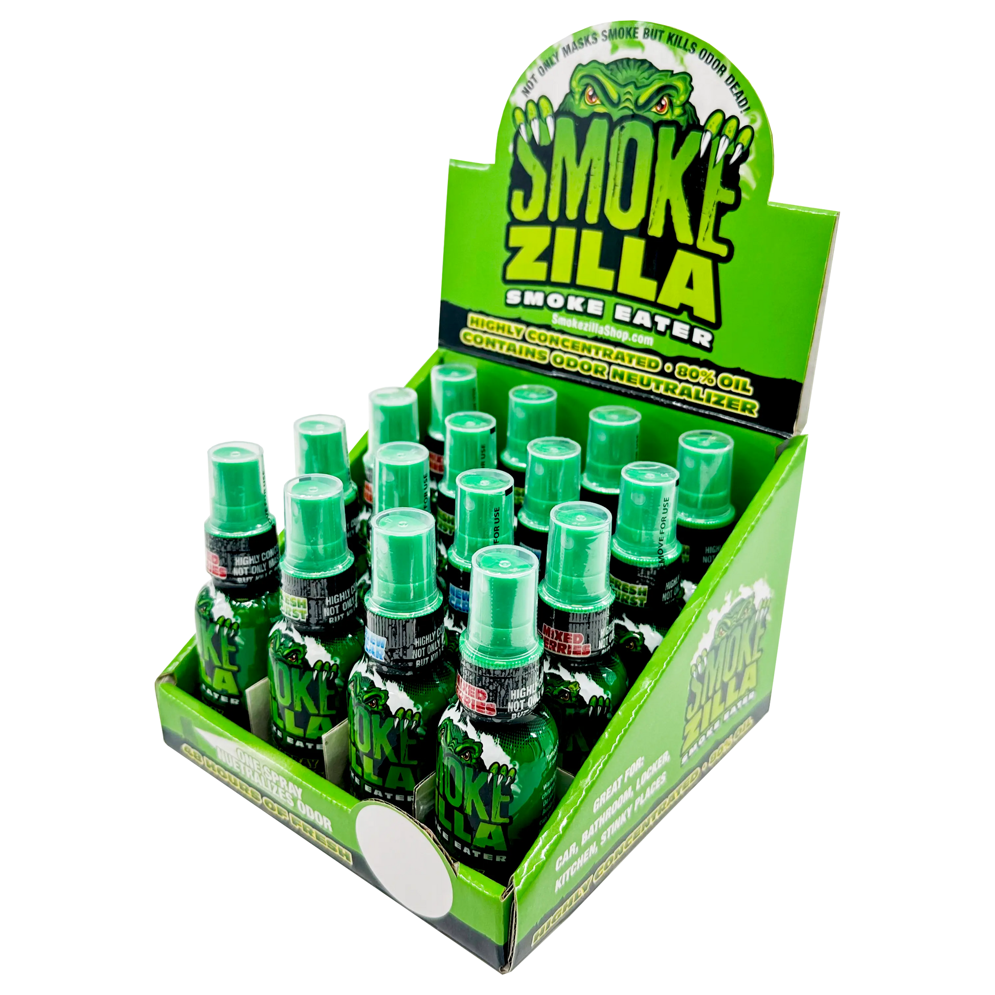 Air Freshener Smoke Eater Spray - 16 Pieces Per Retail Ready Display 22623 SMOKEZILLA